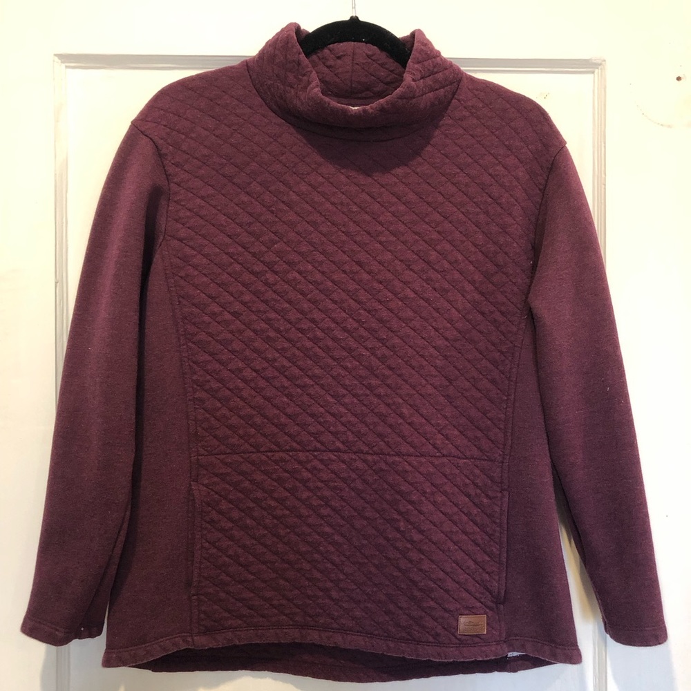 L.L. Bean Women's Quilted Sweatshirt - Purple